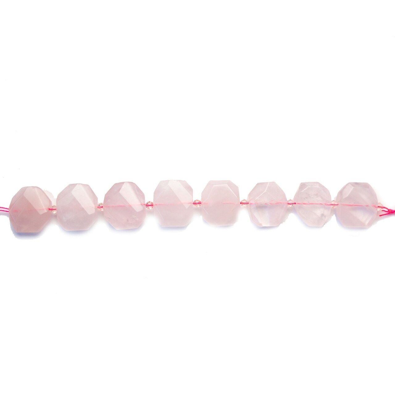Rose Quartz Stone Faceted Rectangle 20x23mm Beads
